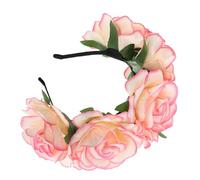 FOMIYES Fascia per Chioma Cinque Rose Rosse Artificiali Cerchietto Floreale da Donna per Matrimoni e Feste Copricapo Leggero e Resistente per Damigelle e Occasioni Speciali