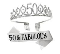 FOMIYES Fascia Per Unica Per La Celebrazione Del 50° Compleanno Colore Argento Set Speciale O Per Ragazzi
