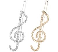 FOMIYES Fermagli Per Con Note Musicali Per Donne Eleganti Fermagli Per Laterali Con Strass Accessori Per Ragazza