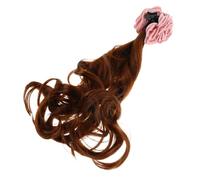 FOMIYES Fermaglio Per Capelli Con Fiore Realistico e Estensione Per Coda Di Cavallo Marrone Clip Per Capelli Finta Con Fiore Accessorio Per Donne Feste Di Cosplay Uso Quotidiano