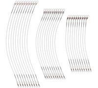 FOMIYES Fili per Terminali da Pesca in Acciaio Nero 15cm-25cm Set 30 Pezzi con Girelle a Scatto per Pesca in Acqua Dolci e Salate Leader Rotanti per Esche Accessori