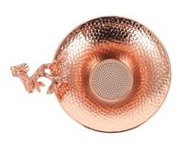 FOMIYES Filtro per Tè in Rame Motivo a Fiore Colino da Tè Resistente alle Alte Temperature Imbuto Pratico Fatto in Casa Accessorio Delicato Facile da Pulire e Anti-scottatura