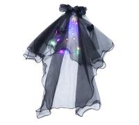 FOMIYES Fiocco per Capelli Nero Farfalline Velo Fascia per Capelli da Civetta per Feste di Halloween e Party Tema