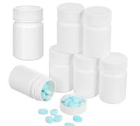 FOMIYES Flacone per Pillole 50ml Bianco in Plastica, 20 Pezzi | Tappo a Vite, Struttura Rotonda, per Viaggi di Lavoro e Uso Quotidiano, Odore Assente