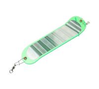 FOMIYES Flashers da Traina Riflettenti in ABS Verde Chiaro per Bass e Luci | Aggancio Rapido, Installazione Semplice, Effetto Specchio, Acque Dolci
