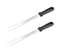 FOMIYES Forchette da Barbecue in Acciaio Inossidabile 2 Pezzi con Manico in Plastica, Facili da Pulire per Grigliate e Campeggio
