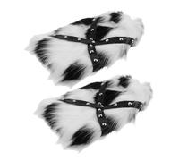 FOMIYES Gambali Pelosi e con Borchie Punk Riscaldanti in Pelliccia Sintetica Morbida Copriscarpe con per e Ragazze Accessori Invernali per e Feste