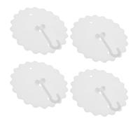 FOMIYES Ganci da Soffitto in Plastica Adesivo Rimovibile, 4 Pezzi per Appendere Reti a Cupola e Accessori per Camera da Letto