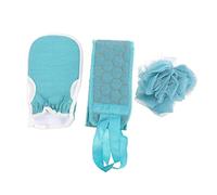 FOMIYES Guanti Doccia con Striscia per Schiena in e Panno Kit Bagno Portatile per Esfoliazione e Pulizia Profonda Braccia Gambe e Schiena Colore