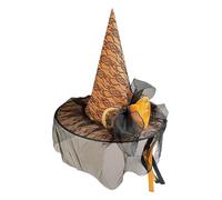 FOMIYES Halloween Cappello Strega con Ampia Decorazione in Cappello Maghe Traspirante per Cosplay Feste e Accessori Stagionali