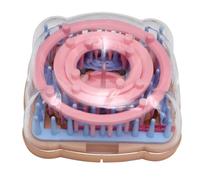 FOMIYES Kit 4 in 1 per Realizzare Pompon e Palline di Pelo Produttore di Pompon in Plastica Strumento Artigianale Fai da Te per Adulti e Istruzioni per Lavori di Tessitura e