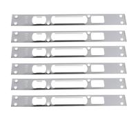 FOMIYES Kit 6 Pezzi Piastre di Rinforzo in Ferro per Porta, Dispositivo di Sicurezza per Porte in Metallo, Piastra di Battuta per Stipiti e Telaio, Installazione Semplice per Protezione