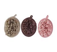 FOMIYES Kit Da Bagno Di Da 3 Pezzi Con Spugna Da Bagno E Fiore Accessori Da Bagno Rilassanti Colori Cachi Caffè Scuro Scuro