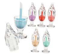 FOMIYES Kit Lucidalabbra Confezione Da 6 Contenitori A Forma Di 5 Ml A Prova Di Perdite Formato Da Viaggio Casuale