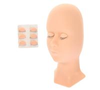FOMIYES Manichino Silicone per Pratica Ciglia con Palpebra Rimovibile Realistico per Estensione Makeup con Occhi Sostituibili per e Dimostrazione
