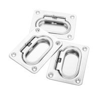 FOMIYES Maniglia a Molla Incassata in Acciaio 304 per Sportello Barca Set da 3 Pezzi Chiusura a Tirante Resistente per Botola Marina e Gavone Accessorio per Imbarcazioni Marine