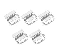 FOMIYES Maniglia Mobile Pieghevole in Acciaio Inox 5 Pezzi per Cassetta Attrezzi e Scatola di Legno, Pomello ad Anello Resistente Antiruggine per Armadi, Cassetti e Flight Case