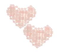 FOMIYES Mascherina gli Occhi in Pietra di Cristallo Rosa a Forma di Cuore, Mascherina Rinfrescante per Occhi Gonfi e Affaticati, Copertura Spa per Massaggio e Rilassamento Viso,