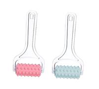 FOMIYES Massaggiatore a Rulli Portatile 2 Pezzi Particelle Massaggianti, Stimolazione Circolatoria e Rilassamento Muscolare, Per Braccia e Gambe, Coppia Blu e Rosa, Uso Domestico Antistress