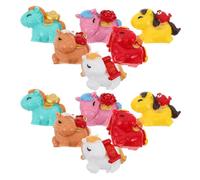 FOMIYES Miniature di Cavalli in Resina 12 Pezzi per Capodanno Cinese 2026 - Statuette Zodiacali Dell’anno del Cavallo per Decorazioni da Scrivania e Casa, Ornamenti Portafortuna Fengshui