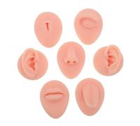 FOMIYES Modelli Piercing in Silicone Realistico per Pratica Orecchio Naso Bocca Lingua per Formazione e Tecnici Leggero e Riutilizzabile