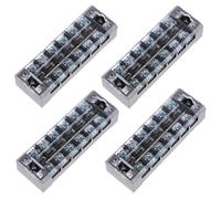 FOMIYES Morsettiere a Vite in Rame 25A Isolate Striscia di Barriera Terminale Fori di Montaggio Set da 5 Pezzi per Cablaggio Elettrico Industriale e Automazione