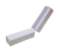 FOMIYES Nail Drill Bits Storage Box Slot Organizer Case Precision Nail Tool Holder For Manicure Art For Home And Professional Use