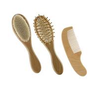 FOMIYES Naturale e Pettine Ragazzo Ragazza Massaggiante per Cute Sensibile Favorisce Circolazione e Relax Pre Nanna