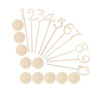 FOMIYES Numeri da Tavolo in Legno Naturale 1-10 con Base Rotonda 10 Pezzi per Assegnazione Posti e Decorazione Matrimonio o Ricevimento