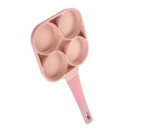 FOMIYES Padella Antiaderente in Lega di Alluminio per Frittata 4 Scomparti, Padella per Colazione e Cuociuova Resistente All’usura, Design Scanalato Bordi Lisci per Uso Quotidiano