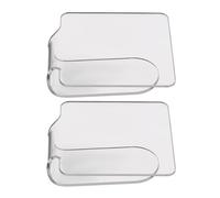 FOMIYES Palette la Miscelazione Colori Acrilica Trasparente 2 Pezzi, Piastra Portatile per Fondotinta, Primer ed Eyeliner, Tavolozza Trucco Ergonomica per Artisti e Pelle Sensibile