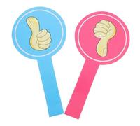 FOMIYES Palette per Feedback Studenti 2 Pezzi, Segnale Manuale Didattico Pollice e Giù, Tavole di Valutazione Riutilizzabili in Schiuma 15x30 Cm per Insegnanti e Partecipazione