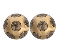 FOMIYES Palla per Esercizi in Ottone da Struttura Dodici Lati Rotante Palla da Fitness per Rafforzare la Presa Manuale e Gestire lo Stress Portatile per Riabilitazione e Terapia