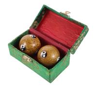 FOMIYES Palline da Massaggio Baoding in Resina Smaltata Dorata 42 Mm - Set da 1 Coppia per Esercizi Muscolari delle Mani, Rilascio Tensione e Stimolazione Circolazione, Adatte per Uso