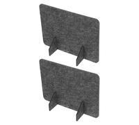 FOMIYES Pannello Divisorio in Feltro Insonorizzato da 2 Pezzi 30x40 Cm Colore Grigio Scuro per Scrivania Ufficio e Ristorante, Schermo Privacy la Divisione Spazi di Lavoro