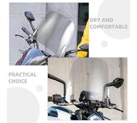 FOMIYES Parabrezza Moto Trasparente 5 MM Kit Montaggio Completo Deflettore Antivento per Ciclomotori e Tricicli Protezione da Pioggia e Vento per Guida Confortevole