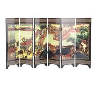 FOMIYES Paravento Pannello Divisorio Miniatura in Legno, Schermo Decorativo per Interni Casa e Ufficio, Stile Antico Cinese Funzione Separatore e Design Artistico