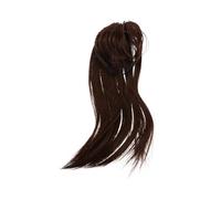 FOMIYES Parrucca Liscia con Fascia Intrecciata per Donna Castano con Clip e Frangia Topper per Capelli per Aumentare Volume e Coprire Radici Grigie