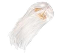 FOMIYES Parrucca Lunga e Dritta Bianca da Uomo per Cosplay, Chioma Sintetici ad Alta Temperatura, Stile Hanfu Tradizionale, Copricapo Cosplay per Costume e Abbigliamento Storico