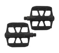 FOMIYES Pedali per Bici da Strada e Mountain Bike Leggeri, Pedali Piatti Antiscivolo in Plastica Nera Opaca, Coppia 1 Paio, Accessori per Ciclismo su Strada e Outdoor