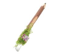 FOMIYES Penna a Sfera in Legno con Texture Corteccia D’albero e Cristallo Naturale, Punta Media 0,7 Mm, Ergonomica e Ricaricabile, per Ufficio, Scuola e Firma Professionale