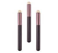 FOMIYES Pennelli per Labbra 3 Pezzi in Fibra Artificiale, Applicatore per Rossetto e Correttore Multiuso, Strumenti per Trucco Occhi e Viso, Manico Ergonomico per Trucco Professionale
