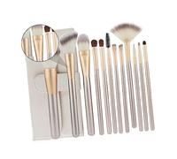 FOMIYES Pennelli Trucco Occhi in Colore Bianco Riso con Pettine Sopracciglia e Pennello Mascara Setole Dense per Applicazione Uniforme Facile da Pulire e Resistente per Uso Quotidiano e