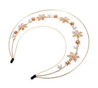 FOMIYES per di perle fascia per donne per ragazze floreale Cesto della dea Diademi fascia della dea decorativa lolita della perla D'oro