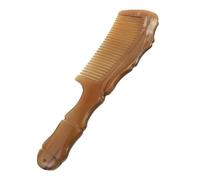 FOMIYES Pettine in Corno Naturale Intagliato a Mano per Massaggio Scalpo e Chioma, Design Elegante e Portatile per Uso Domestico, Adatto a Tutte le Età
