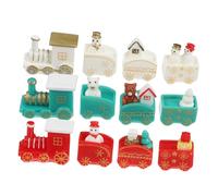 FOMIYES Pezzi Miniature Treni e Pupazzi Neve per Decorazioni Natalizie Kit Creativo per Torte Festive