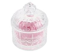 FOMIYES Piumino da Cipria Grande Morbido Riutilizzabile Barattolo di Vetro 3,34" Applicatore per Trucco Viso e Corpo Set da Viaggio Soffio per Fondotinta e Cipria Pressata