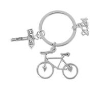 FOMIYES Portachiavi Bicicletta Ciondolo Bike e Campeggio Decorativo e Resistente per Chiavi e Borse per Viaggiatori