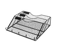 FOMIYES Portadocumenti da Parete in Filo Metallico a Livelli Ganci, Portariviste Organizer Salvaspazio per Ufficio, Casa e Studio, Cestino Appendibile per Riviste e Posta