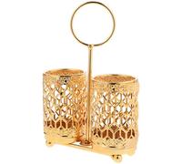 FOMIYES Portautensili Rotante Nero in Ferro Resistente, Porta Bacchette e Cucchiai per Cucina Domestica, Organizer Scolaposate Compatto per Utensili da Tavola e Piccoli Accessori